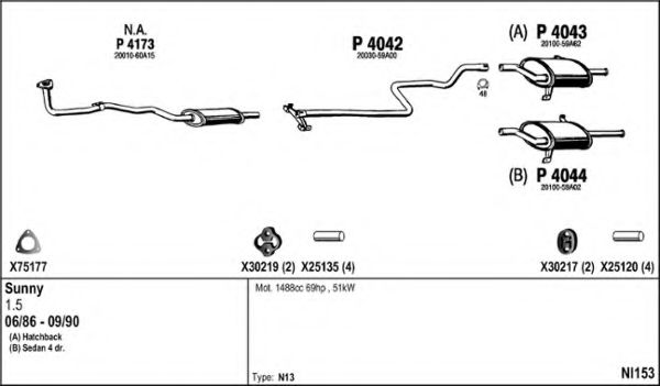 NI153 FENNO Exhaust System Exhaust System