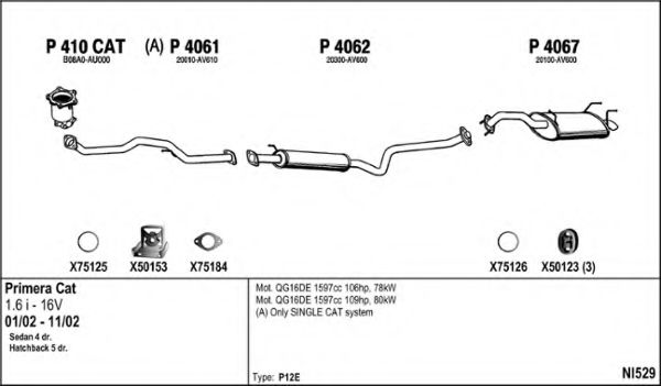 NI529 FENNO Exhaust System Exhaust System