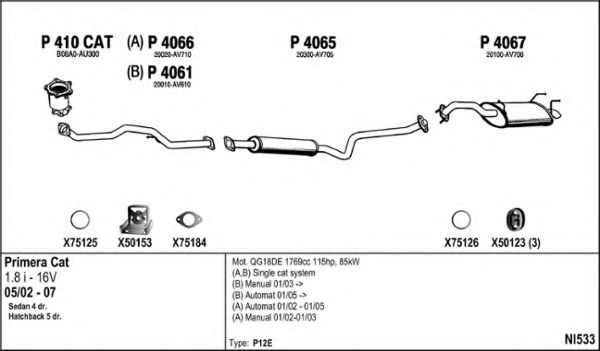 NI533 FENNO Exhaust System Exhaust System