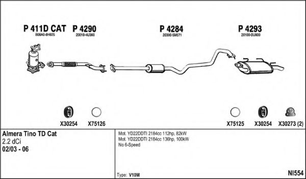 NI554 FENNO Exhaust System Exhaust System