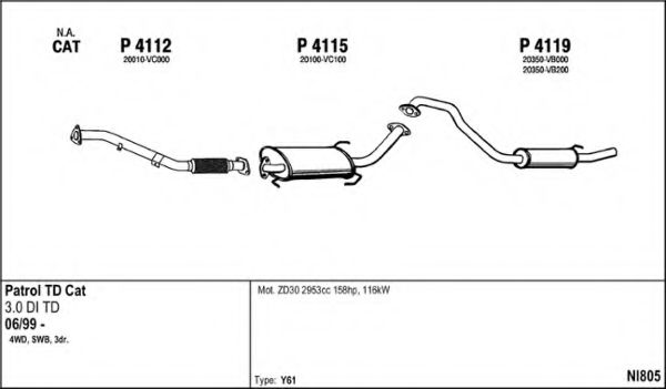 NI805 FENNO Exhaust System Exhaust System