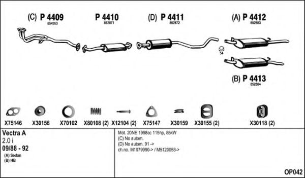 OP042 FENNO Exhaust System Exhaust System