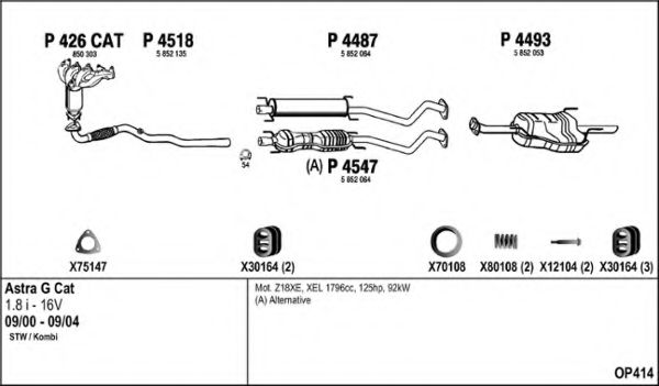 OP414 FENNO Exhaust System Exhaust System