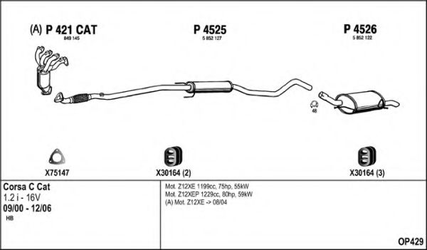 OP429 FENNO Exhaust System Exhaust System