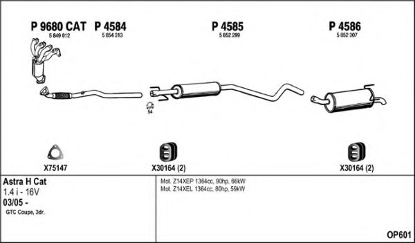 OP601 FENNO Exhaust System Exhaust System