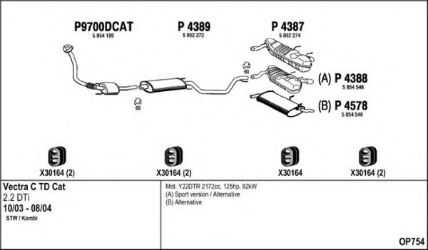 OP754 FENNO Exhaust System Exhaust System