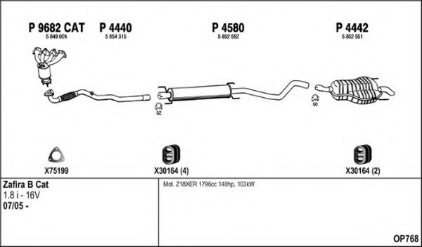 OP768 FENNO Exhaust System Exhaust System