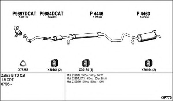 OP770 FENNO Exhaust System Exhaust System
