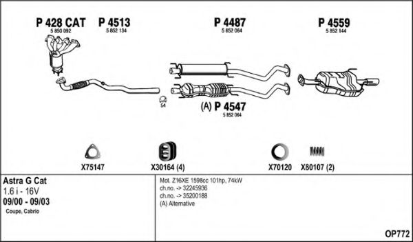 OP772 FENNO Exhaust System Exhaust System