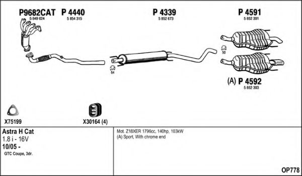 OP778 FENNO Exhaust System Exhaust System