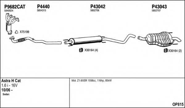 OP815 FENNO Exhaust System Exhaust System