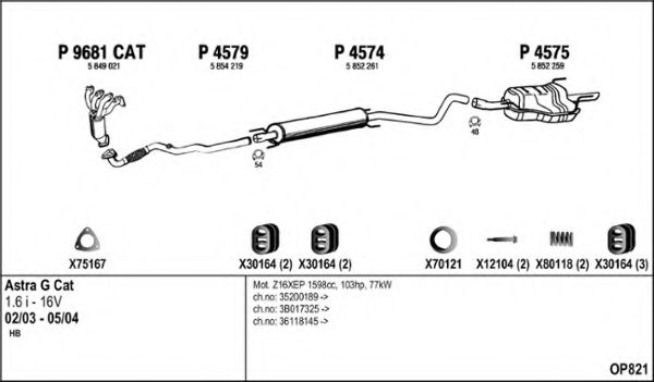 OP821 FENNO Exhaust System Exhaust System