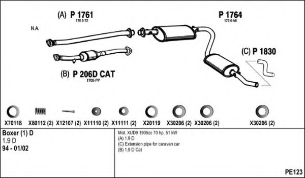 PE123 FENNO Exhaust System Exhaust System