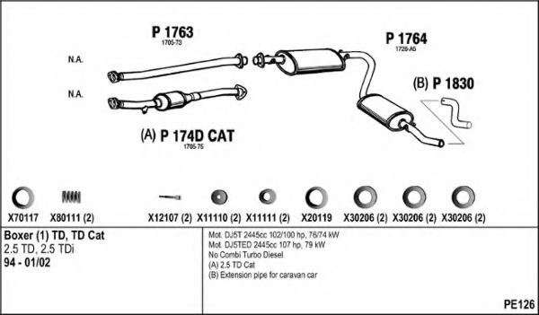 PE126 FENNO Exhaust System Exhaust System