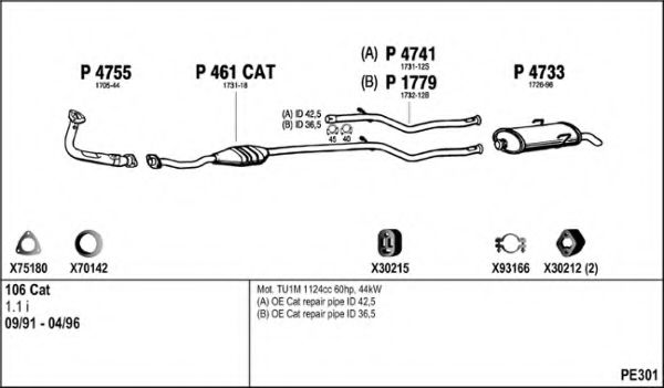PE301 FENNO Exhaust System Exhaust System