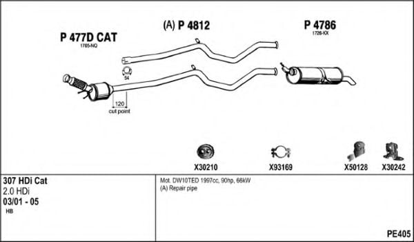 PE405 FENNO Exhaust System Exhaust System