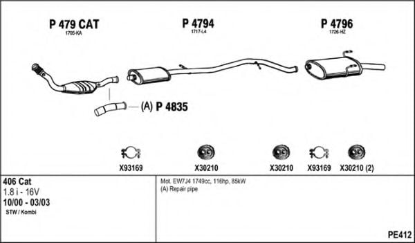 PE412 FENNO Exhaust System Exhaust System