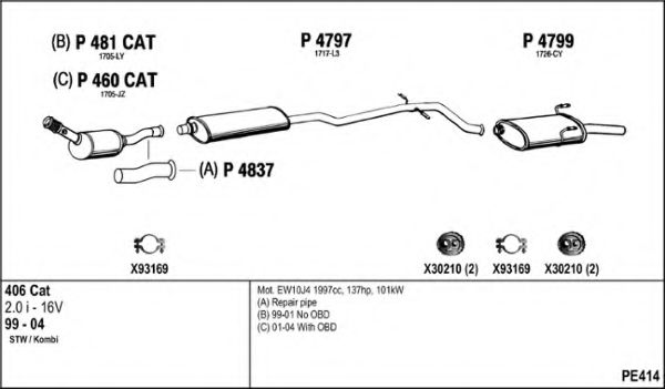 PE414 FENNO Exhaust System Exhaust System