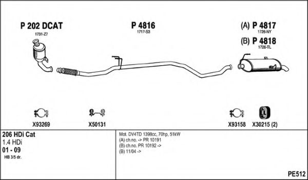 PE512 FENNO Exhaust System Exhaust System