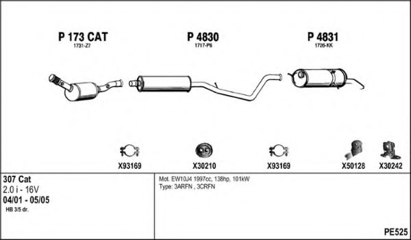 PE525 FENNO Exhaust System Exhaust System