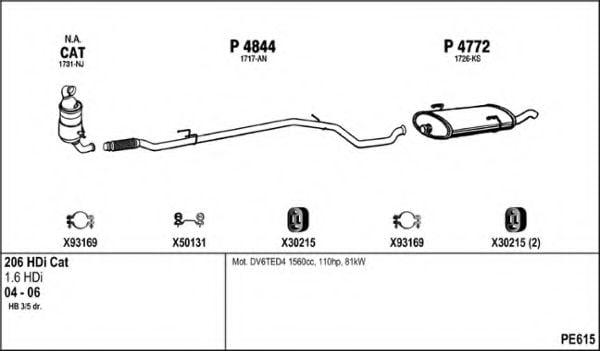 PE615 FENNO Exhaust System Exhaust System