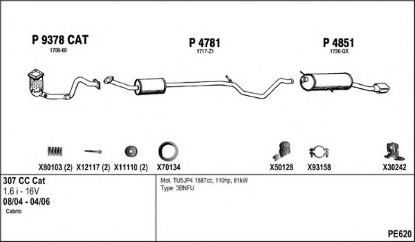 PE620 FENNO Exhaust System Exhaust System