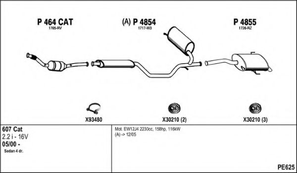 PE625 FENNO Exhaust System Exhaust System