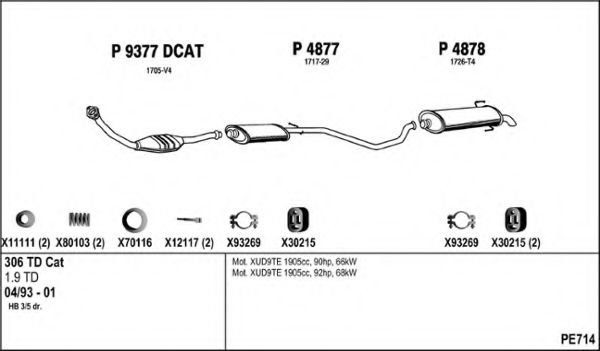 PE714 FENNO Exhaust System Exhaust System