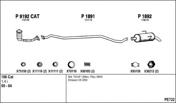 PE722 fenno Exhaust System Exhaust System