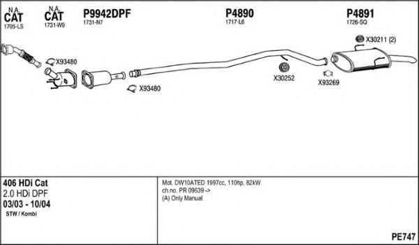 PE747 FENNO Exhaust System