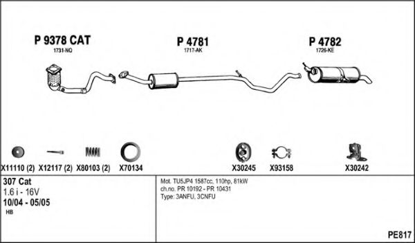 PE817 FENNO Exhaust System Exhaust System