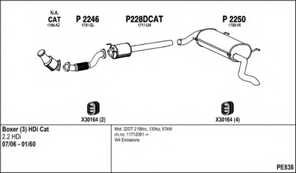 PE838 FENNO Exhaust System Exhaust System
