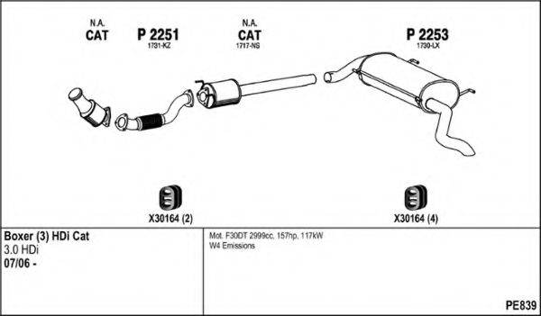 PE839 FENNO Exhaust System Exhaust System
