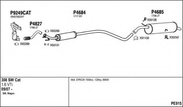 PE915 FENNO Exhaust System Exhaust System