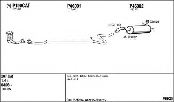 PE939 FENNO Exhaust System Exhaust System