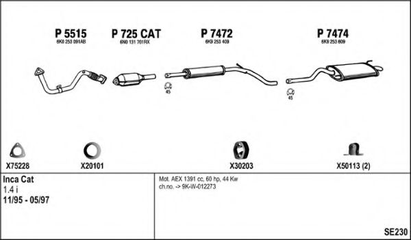 SE230 FENNO Exhaust System Exhaust System