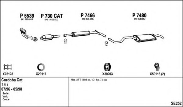 SE252 FENNO Exhaust System Exhaust System