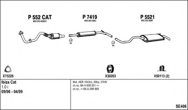 SE406 fenno Exhaust System Exhaust System