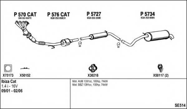 SE514 FENNO Exhaust System Exhaust System