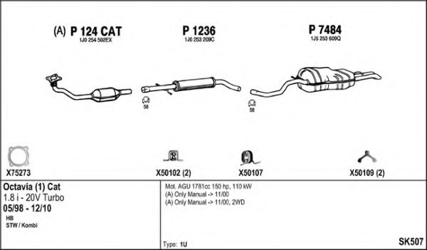 SK507 FENNO Exhaust System Exhaust System