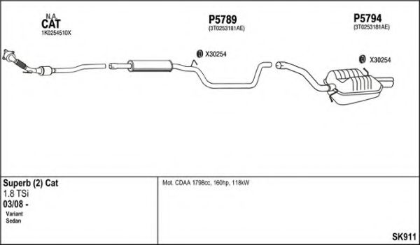 SK911 FENNO Exhaust System Exhaust System