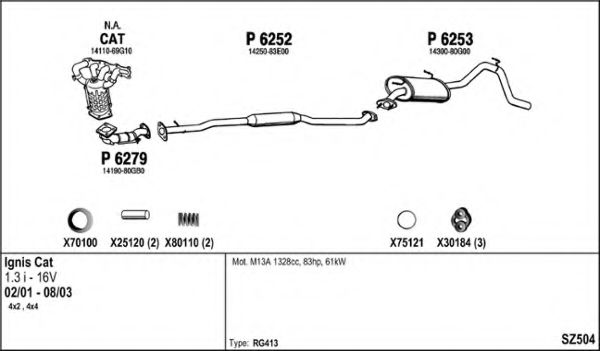SZ504 FENNO Steering Tie Rod Axle Joint