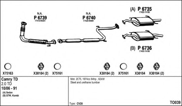 TO039 FENNO Exhaust System