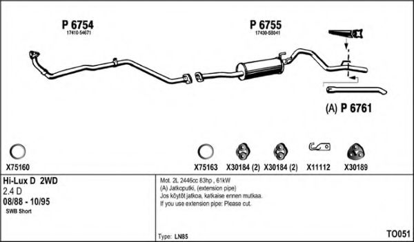 TO051 FENNO Exhaust System Exhaust System