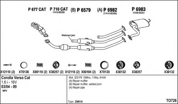 TO726 FENNO Exhaust System Exhaust System