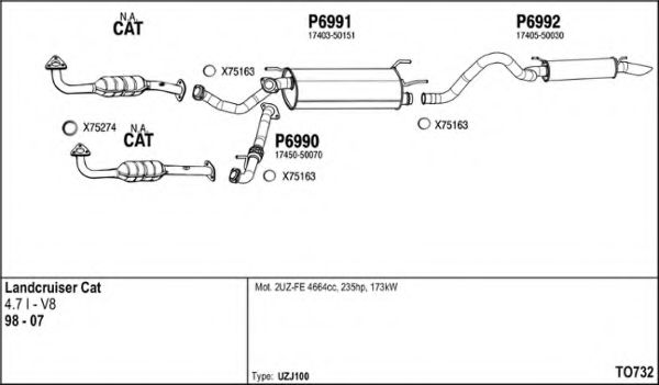 TO732 FENNO Exhaust System