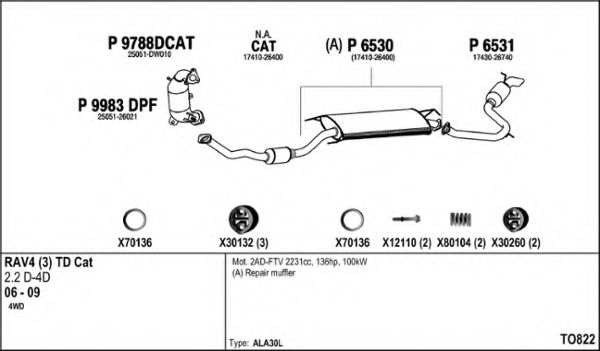 TO822 FENNO Exhaust System Exhaust System