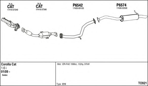 TO921 FENNO Exhaust System