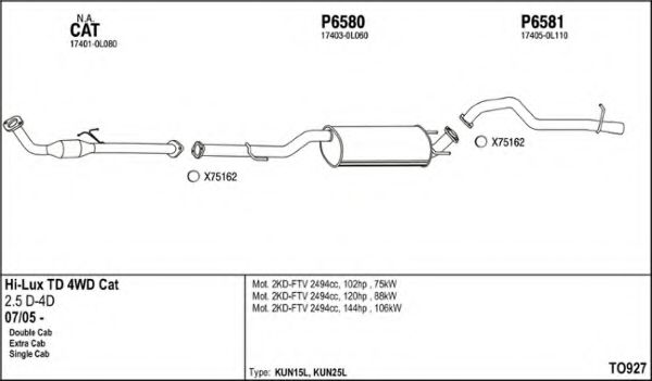 TO927 FENNO Exhaust System Exhaust System