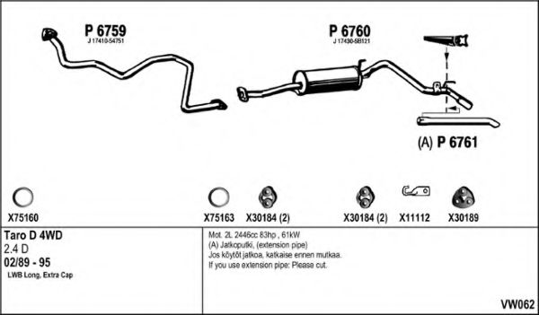 VW062 FENNO Exhaust System Exhaust System